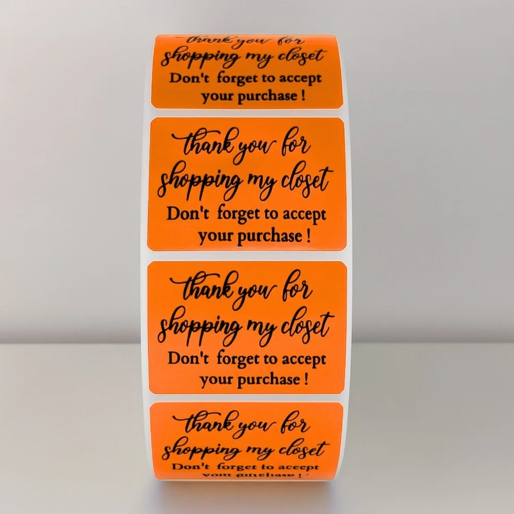 Thank You For Shopping My Closet Stickers Poshmark Labels